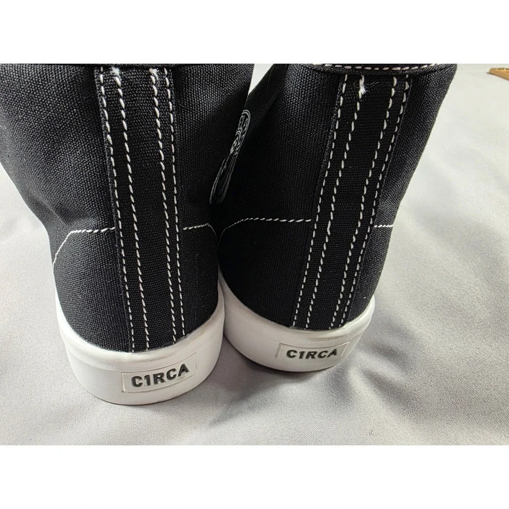 C1RCA Gravel Skeleton Key High Top Sneakers Mens 6 Black White Skate Shoes NEW